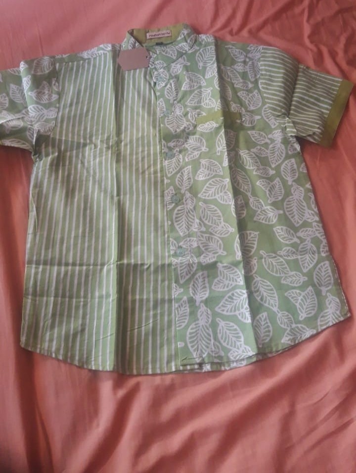 Kemeja Batik Anak Hijau Series