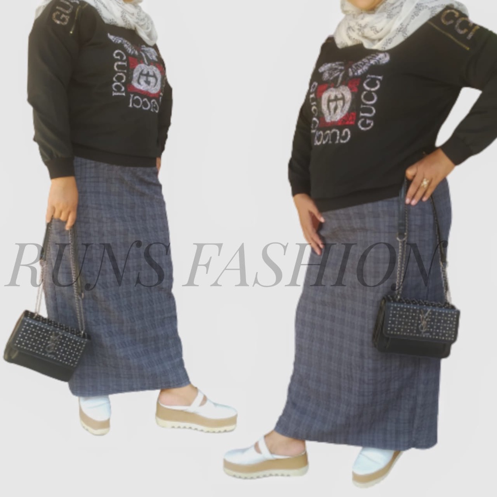 ROK SPAN JUMBO XXXL MOTIF KOTAK//ROK SPAN TARTAN//ROK TARTAN KOREAN STYLE