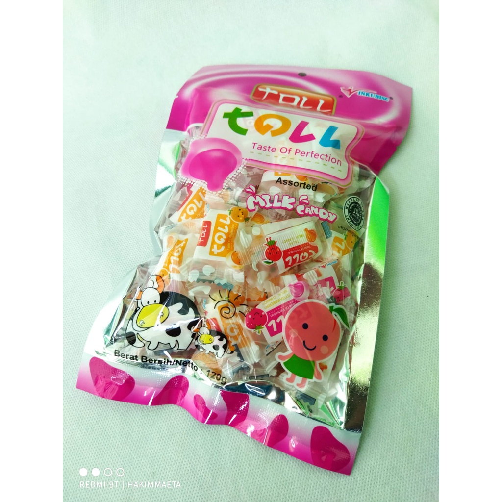 

Toll Milk Candy Assorted permen buah mix 120G