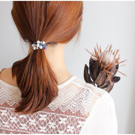 IKAT RAMBUT MUTIARA PITA FASHION GAYA KOREA WANITA KARET KUCIR HAIRCLIP HAIRPIN