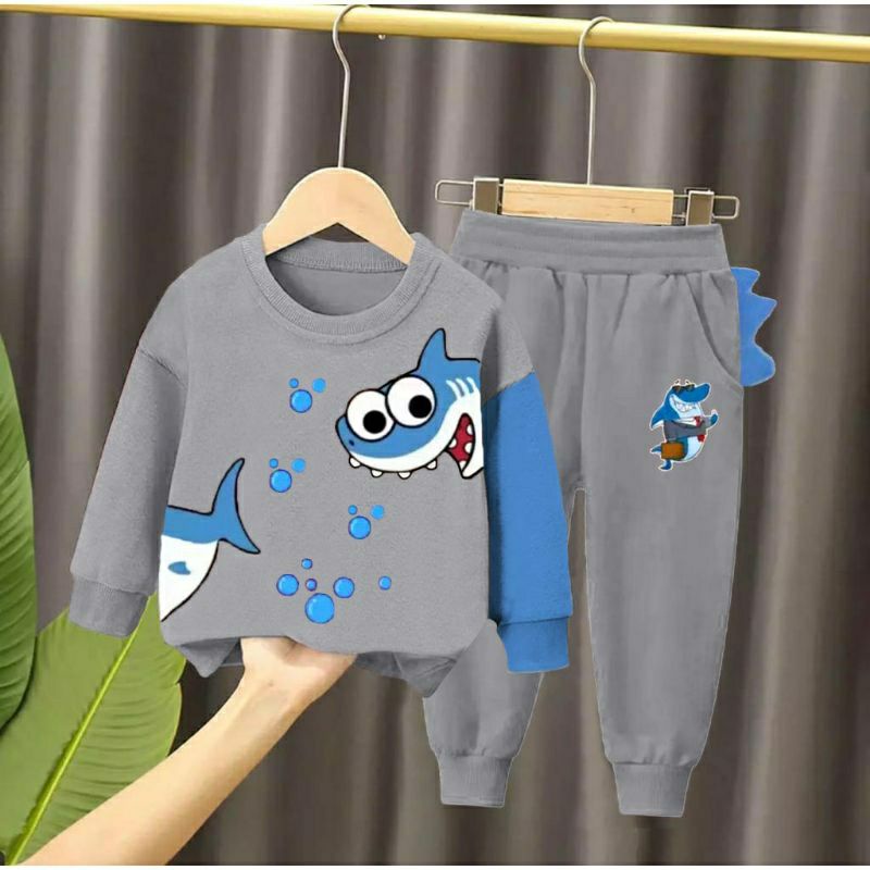 SETELAN ANAK BEBY SHARK HIU 0-6 TAHUN BAJU ANAK SETELAN BAJU ANAK BAJU SETELAN ANAK PAKAIAN ANAK SWEATER ANAK LAKI LAKI PEREMPUAN BAJU ANAK PEREMPUAN LAKI LAKI STELAN ANAK BAJU ANAK