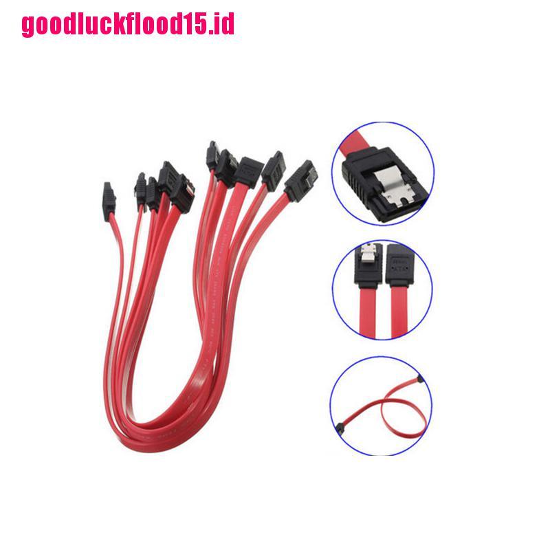 (LUCKID) Kabel Sinyal Hardisk HDD Serial ATA SATA 3 Panjang 40cm Warna Merah