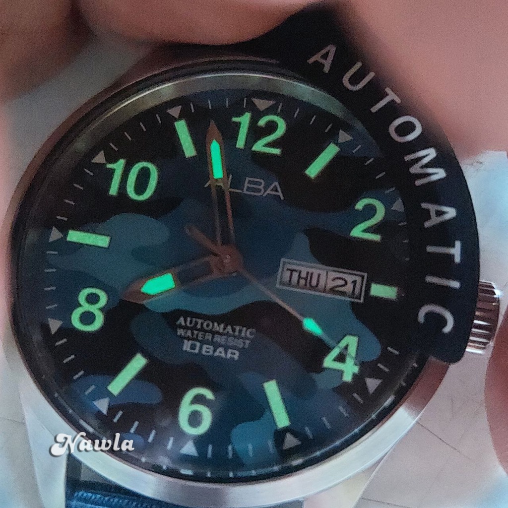 Alba Automatic AL4269X1 Blue Army - Jam Tangan Pria AL4269