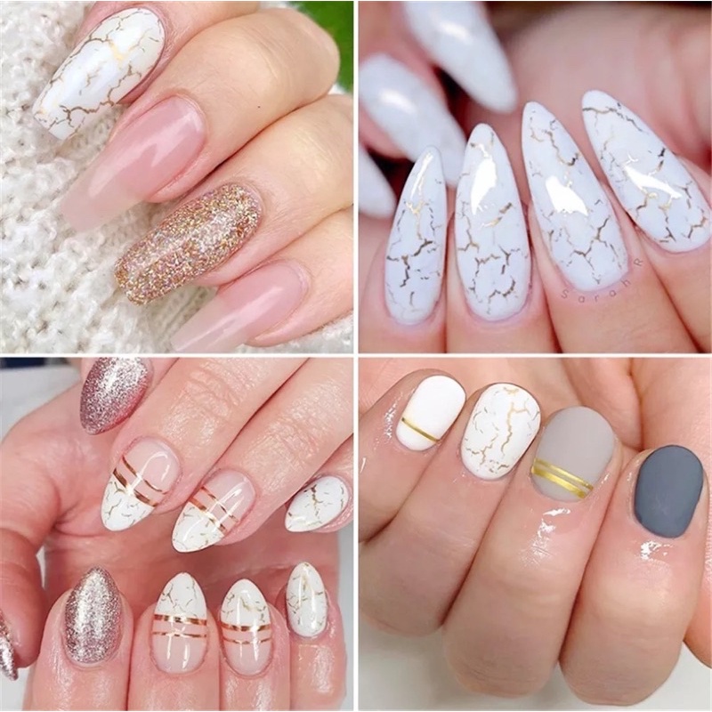 FOIL MARBLE BOTOL HIASAN NAIL ART