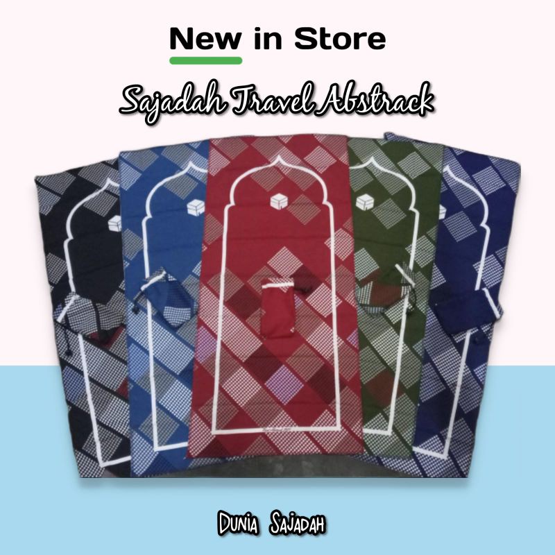 Sajadah Travel Abstrack Kabah / Traveling Dompet Serut / Resleting