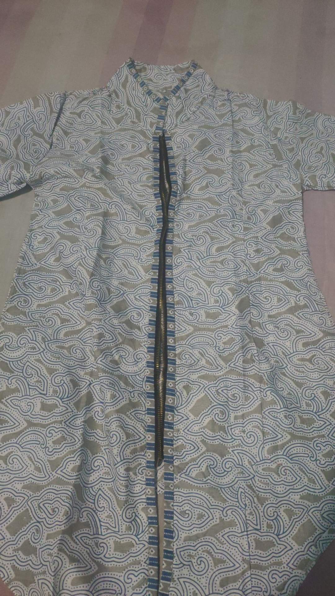 Tey-17 Batik Wanita Asj Sa Hrb026 Kenongo Kemeja Tosca Pendek