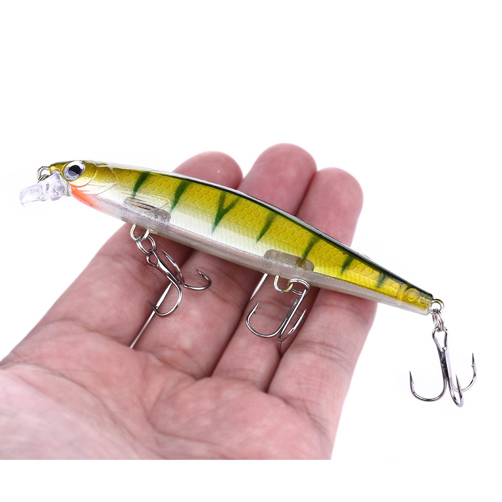 HENGJIA 10PCS Minnow Umpan Pancing Swimbait Ikan Fishing Lure 11cm/13g Wobbler Bait Tackle