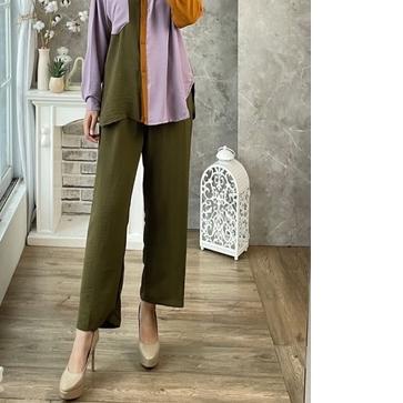 ONE SET CRINKLE KOMBINASI MILLY JUMBO XXL KANTONG OOTD MUSLIMAH CANTIK MURAH GROSIR POLOS BUSUI BUMI