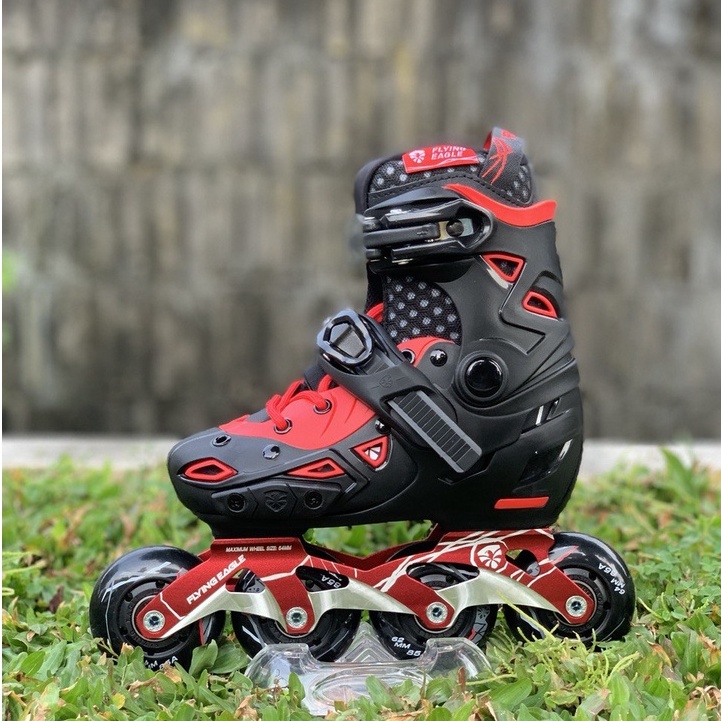 Sepatu Roda Anak Inline Skate Pemula Flying Eagle S9 Black
