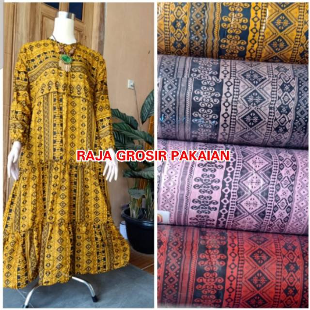 Gamis Homey Dress Jumbo Maks 75 Kg Ke 110 Cm Bahan Katun Rayon Premium