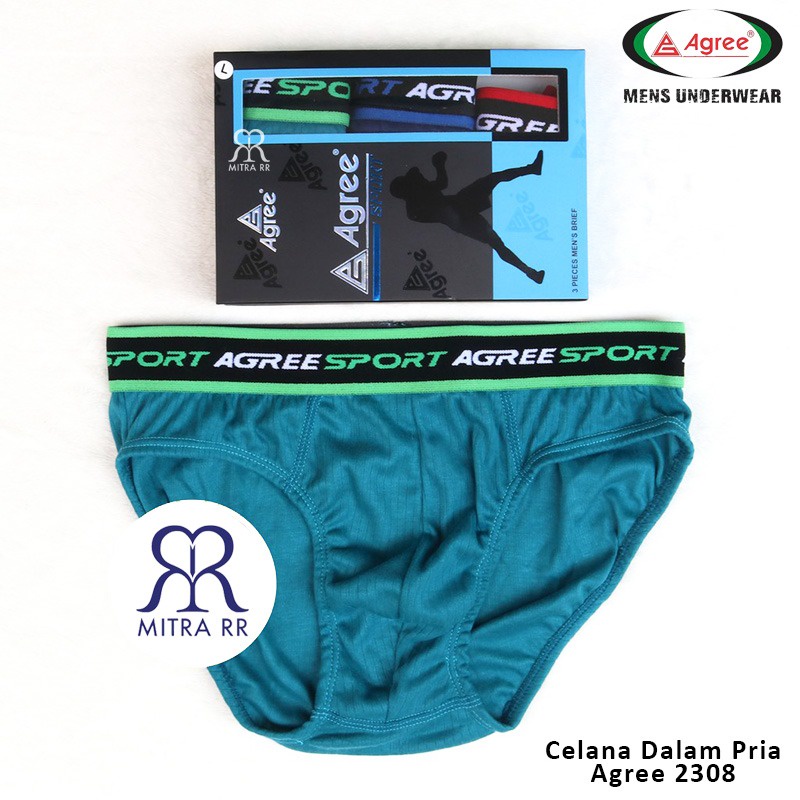 CD Pria Agree 2308 / Celana Dalam Pria AGREE SPORT 2308 / CD Sport Mens Brief Boxer (3Pcs)