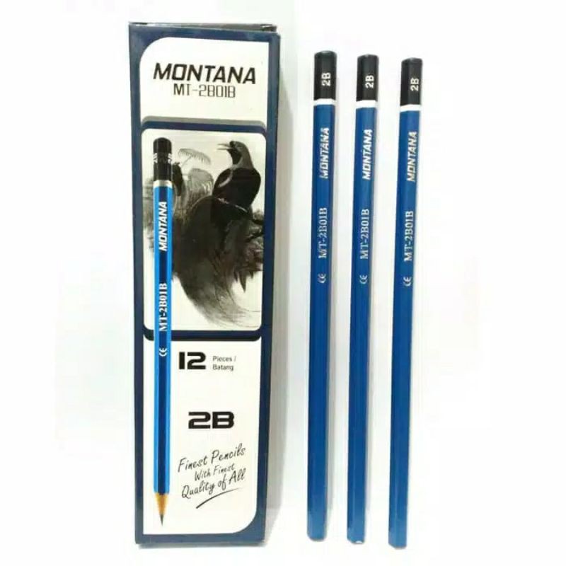 

SATU PACK PENSIL 2B MONTANA ISI 12 PCS