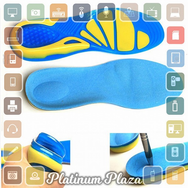 Faddare Alas Kaki Sepatu Shock Absorb Orthopedic Insole Size L - MJ003 - Blue`2E3RSY-