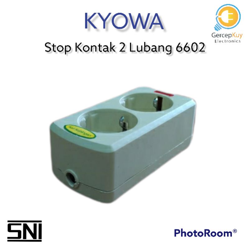 Stop Kontak 2 Lubang 6602 / Stop kontak KYOWA Gepeng