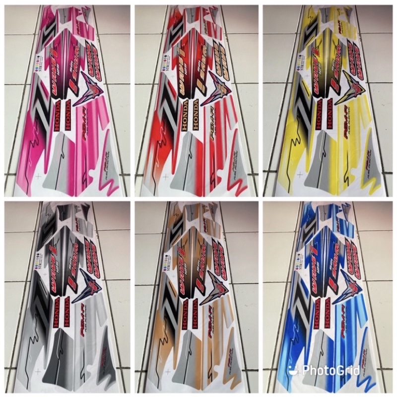 (COD)Striping Stiker Variasi Thailand Motor Supra X 125 Lama - Wave 125 v2