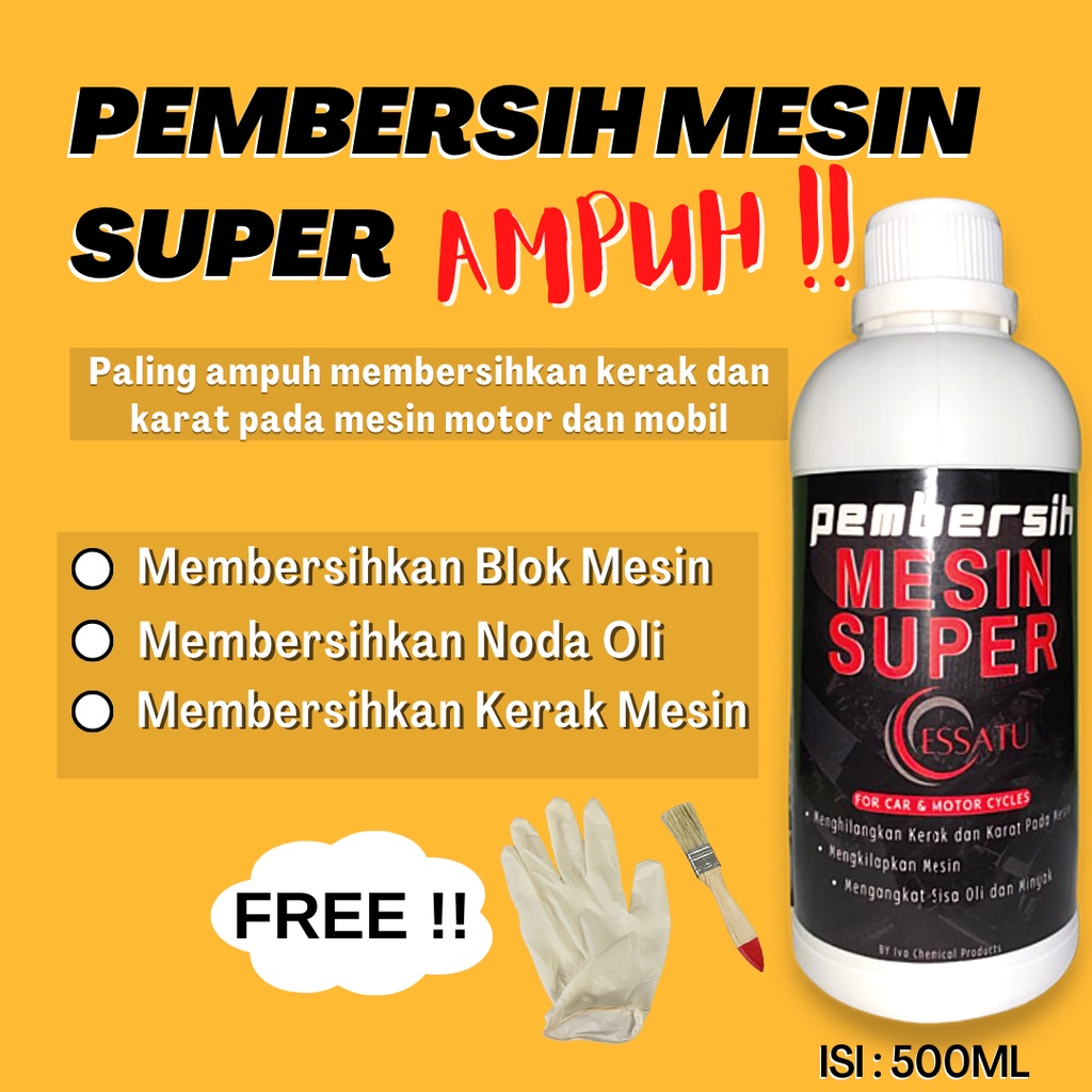 Essatu Cairan Pembersih Mesin Super 500ML - Penghilang Kerak, Kotoran, Motor &amp; Mobil/Engine Degreaser