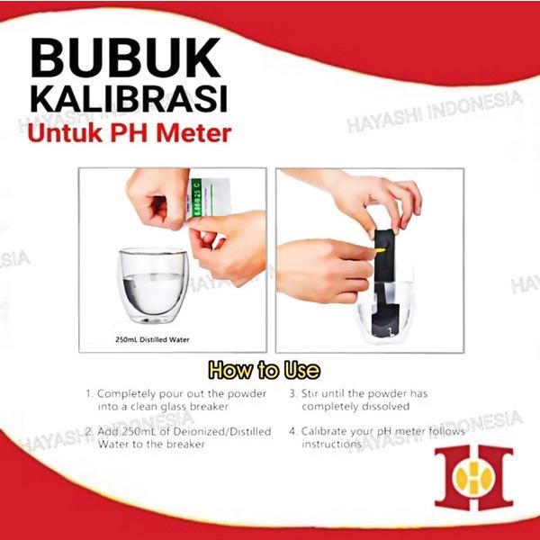 Bubuk Kalibrasi PH Meter Serbuk Kalibrasi Asam Basa Buffer Powder-5pcs
