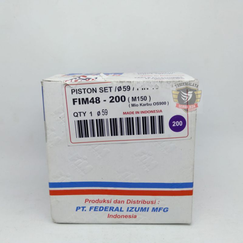 PISTON KIT SEHER KIT MIO XXB KARBU FIM48 diameter 57 - 59 PIN 15 os STD 50 100 150 200 . FIM 100% Original