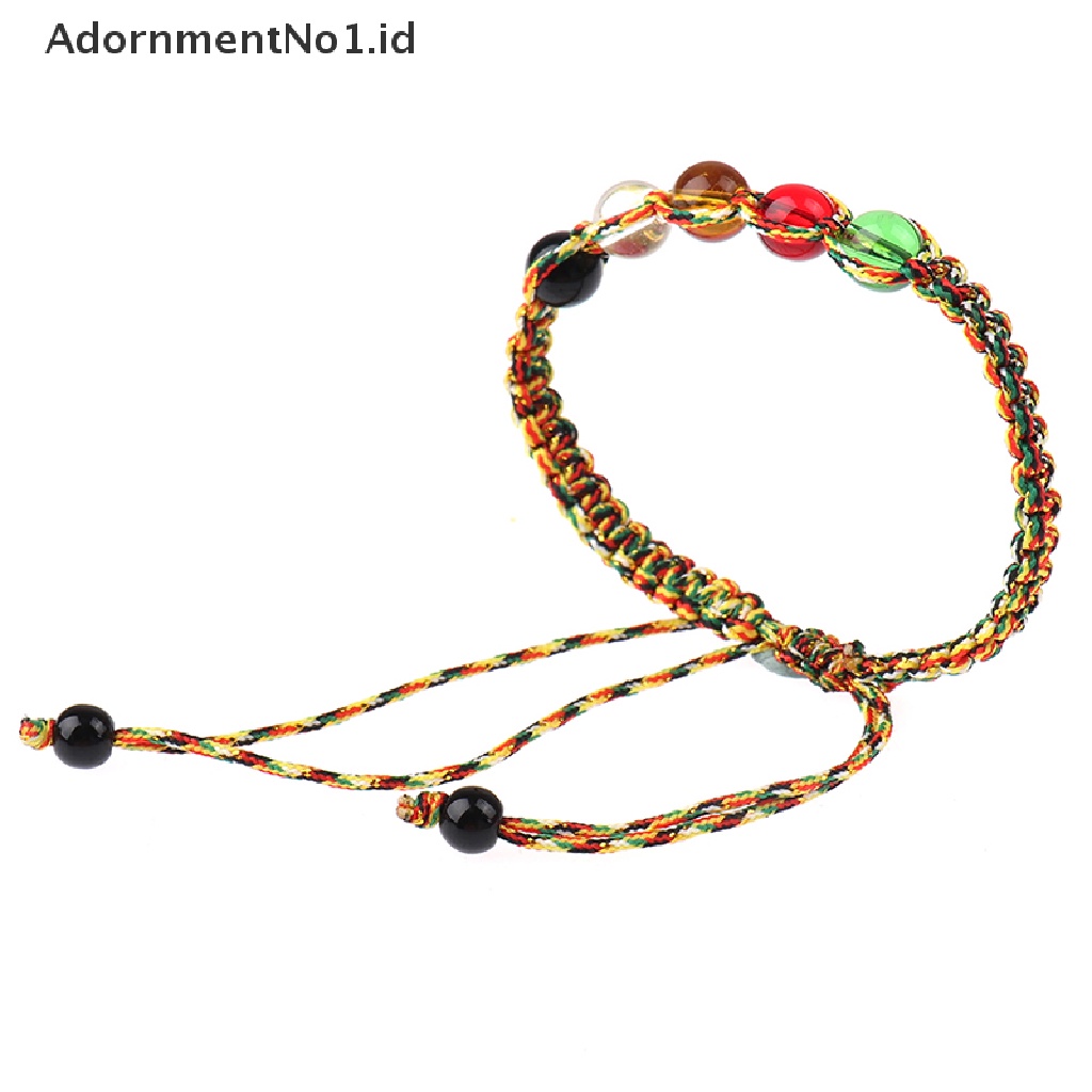 (AdornmentNo1) Gelang Tangan Tali Serut Adjustable Aksen Batu Giok Feng Shui Untuk Wanita (ID)