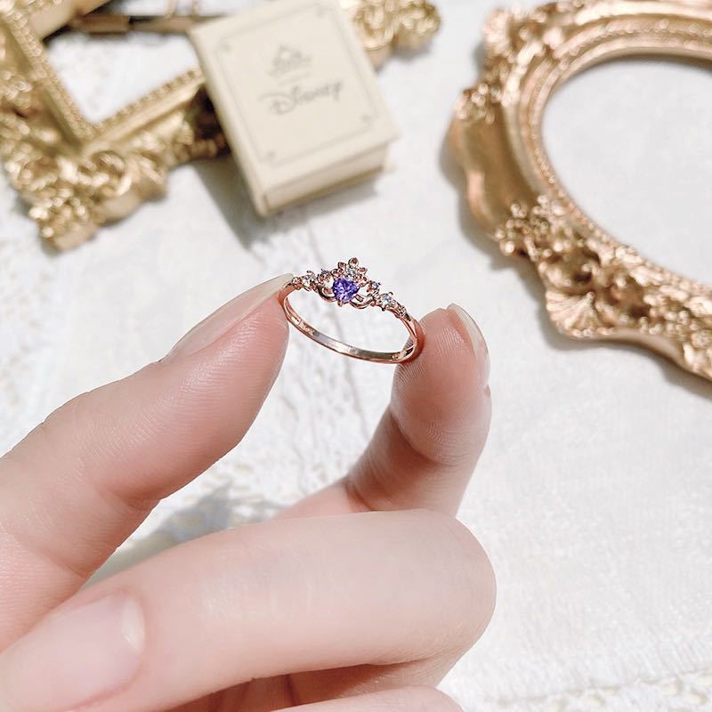 Cincin Model Terbuka Dapat Disesuaikan Desain Disney Princess Bahan 925 Silver Untuk Hadiah