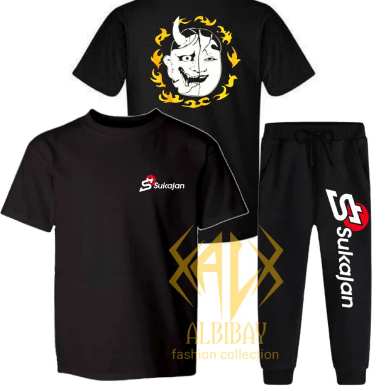 sukajan smiley angry tokyo revengers kaos+jogger anak