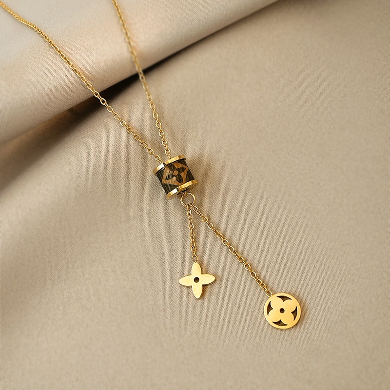 Kalung tabung juntai titanium anti karat
