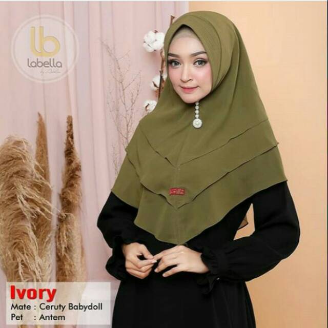 Ivory hijab ori by Labella