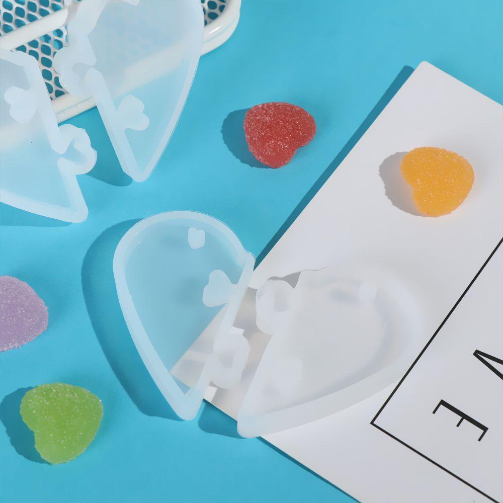 Preva Cetakan Resin Alat Membuat Perhiasan Puzzle Jantung Kristal Gantungan Kunci Mold