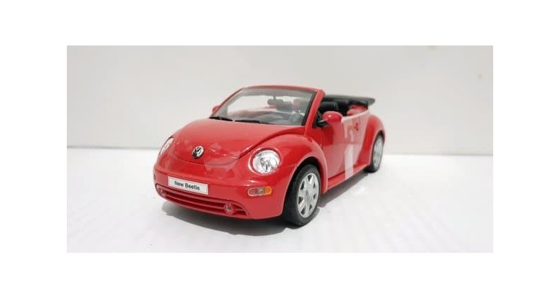 Welly Nex VW / Volkswagen New Beetle Convertible - Merah, Skala 1:24