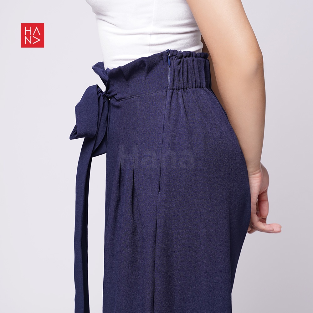 HanaFashion JKT- Ribbony Side Pants Celana Panjang Bahan Wanita - LP031