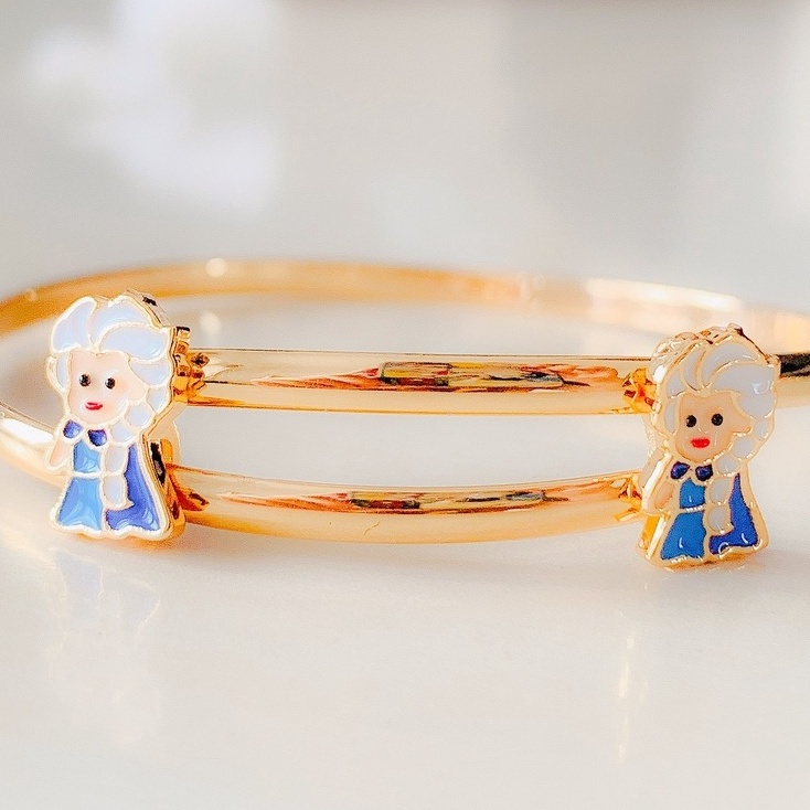 COD ❤️Gelang Anak Putri Salju Biru Gold