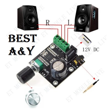 PAM8610 Class D 12v Amplifier 2x15w HD Digital Mini Audio Ampli