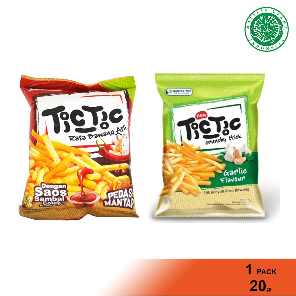 TicTic Crunchy stick - TicTic Snack Rasa bawang asli 70 Gr - Snack Camilan - makanan ringan