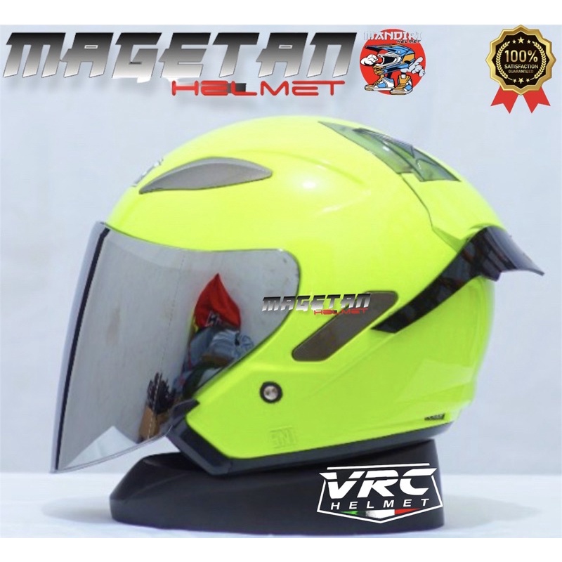HELM CENTRO VRC SOLID/POLOS (paket ganteng spoiler kaca flat venom iridium)-1