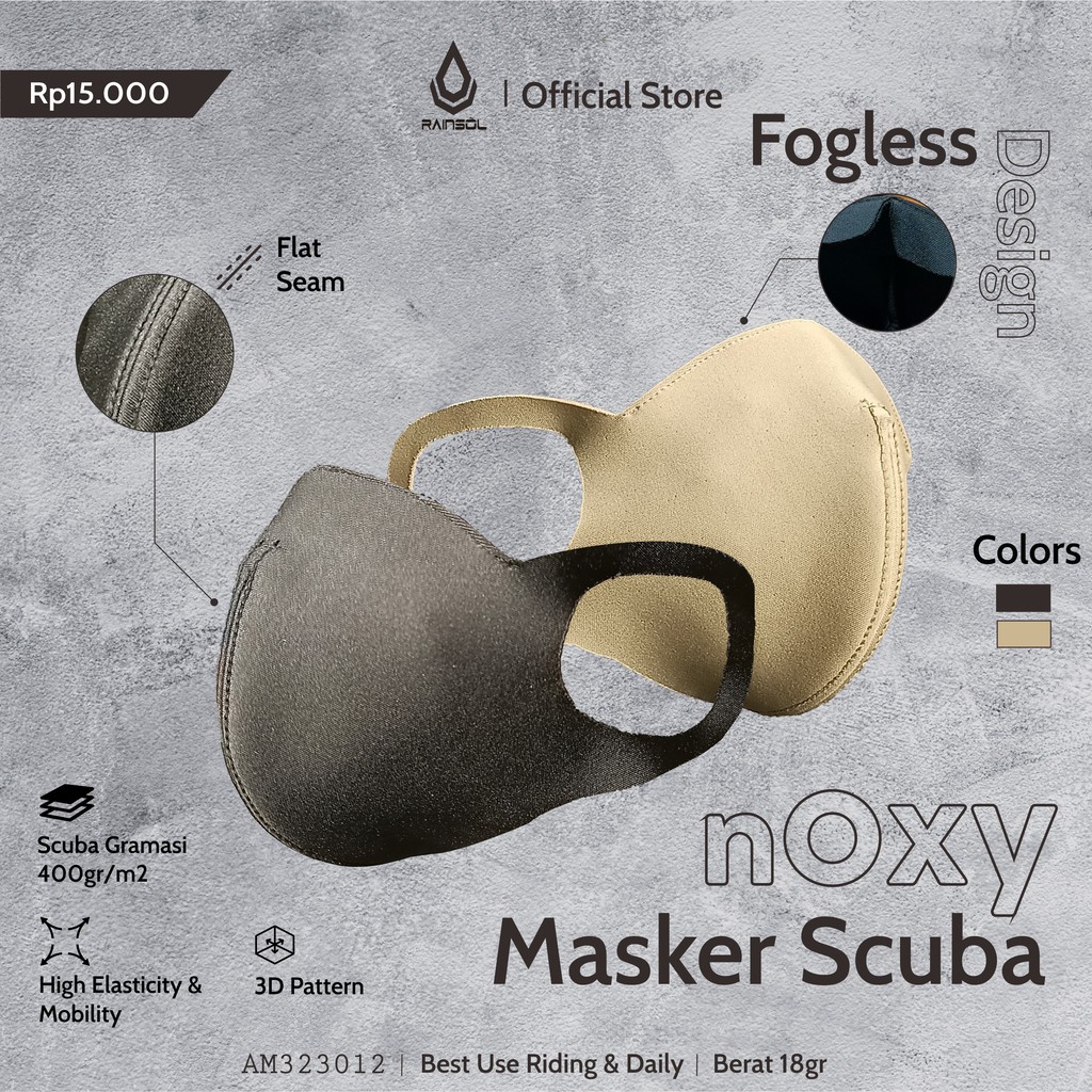 Masker Scuba Noxy | Scuba Gramasi 400gr | Masker Anti Polusi