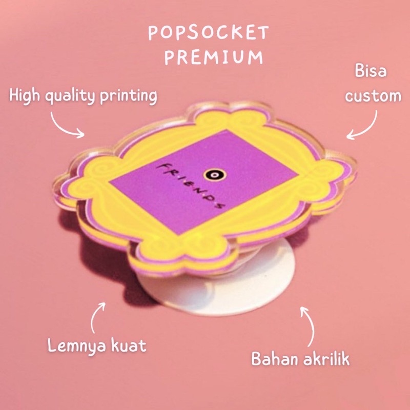 Jual POPSOCKET PREMIUM FRAME FRIENDS (bisa custom) | Shopee Indonesia