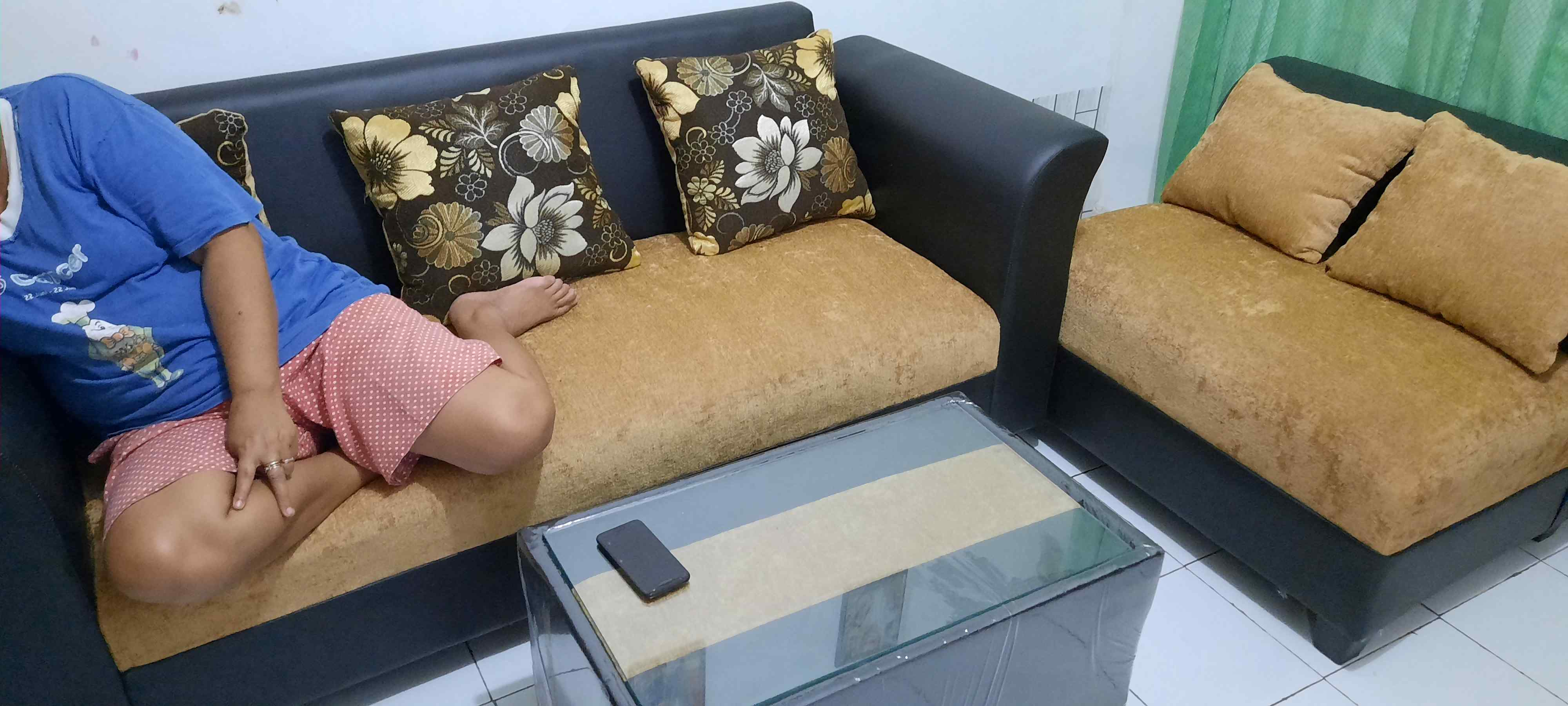 Sofa L Putus Minimalis + Meja (harga Obral)