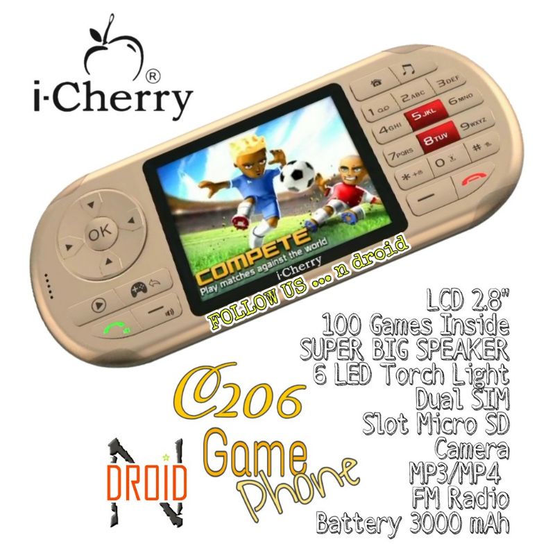 iCherry C206 HP Game - Dual SIM - 400 Games