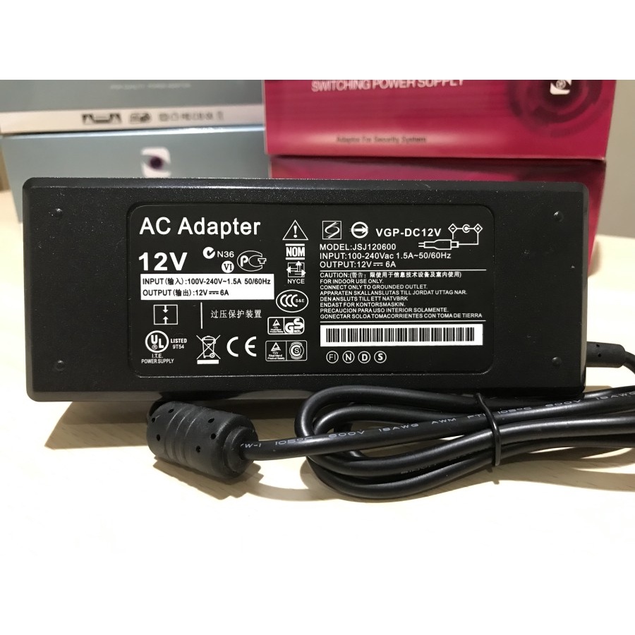 ADAPTOR 12V 6A MURNI 12 VOLT 6 AMPERE