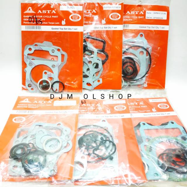 Paking Top Set Asta Honda Supra, Karisma, Blade, Supra X125, Helm In DLL