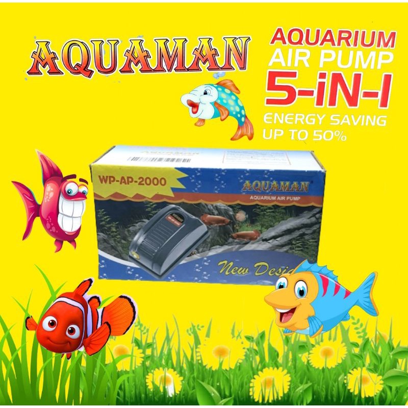 AQUAMAN WP-AP 2000 AERATOR 1 LUBANG POMPA UDARA AQUARIUM