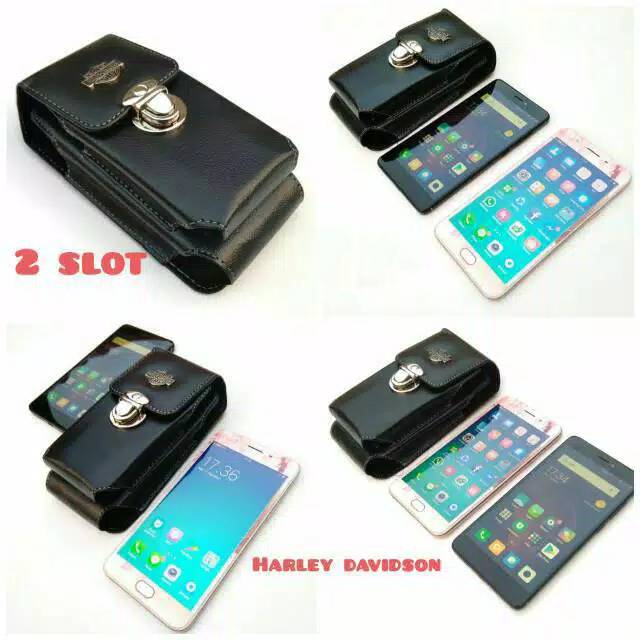 Sarung Hp Pinggang Double Haarley Daviidsoon (2 slot