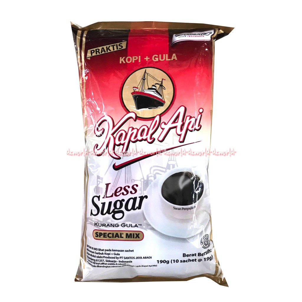 Kapal Api Less Sugar Isi 10sachet Kopi Bubuk Special Mix Kapalapi Tanpa Gula Lesssugar Kapalapi