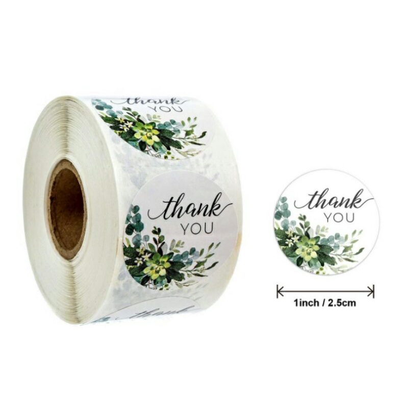 HX120 [500 pcs @ 2.5 cm] Sticker Thank You stiker ucapan terima kasih-Motif A
