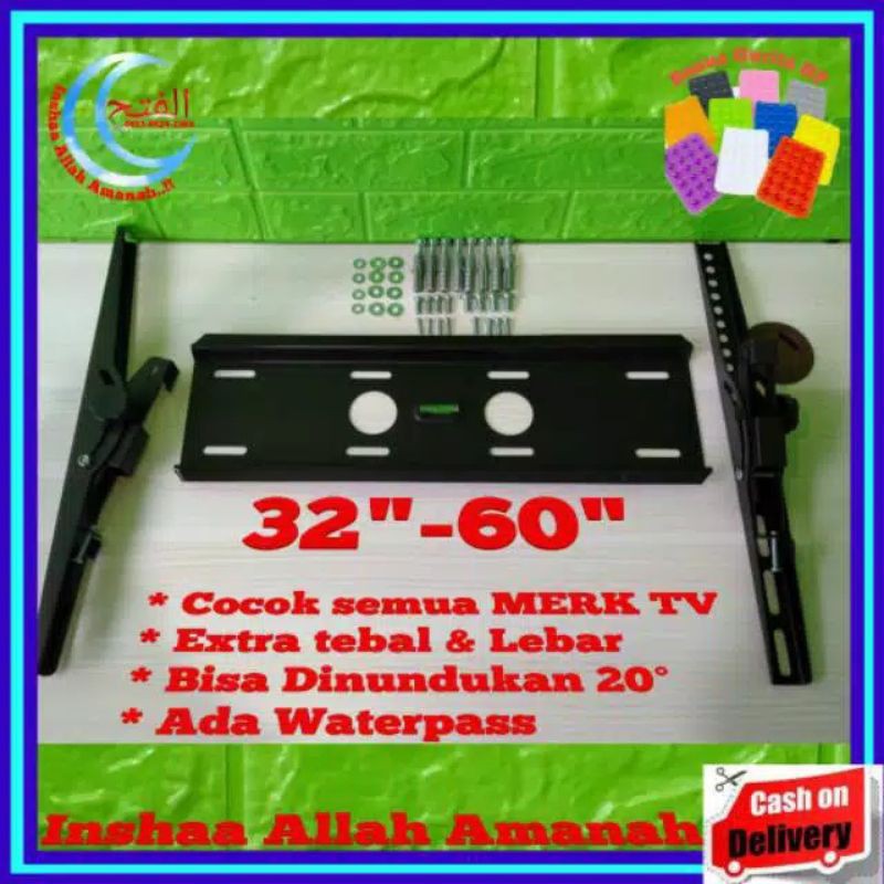 Bracket TV LED PLASMA 32&quot; up to 60 super kuat dan Kokoh