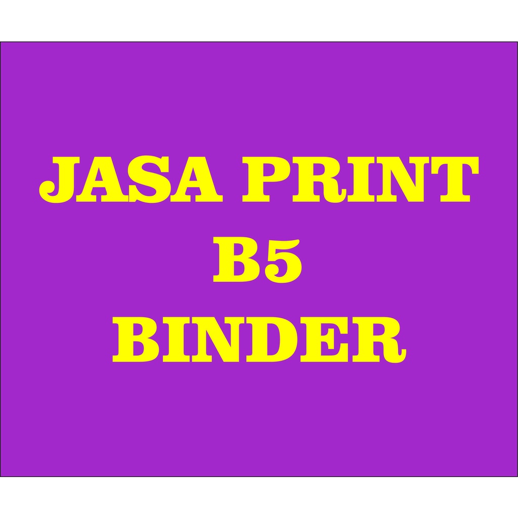 

JASA PRINT BINDER B5