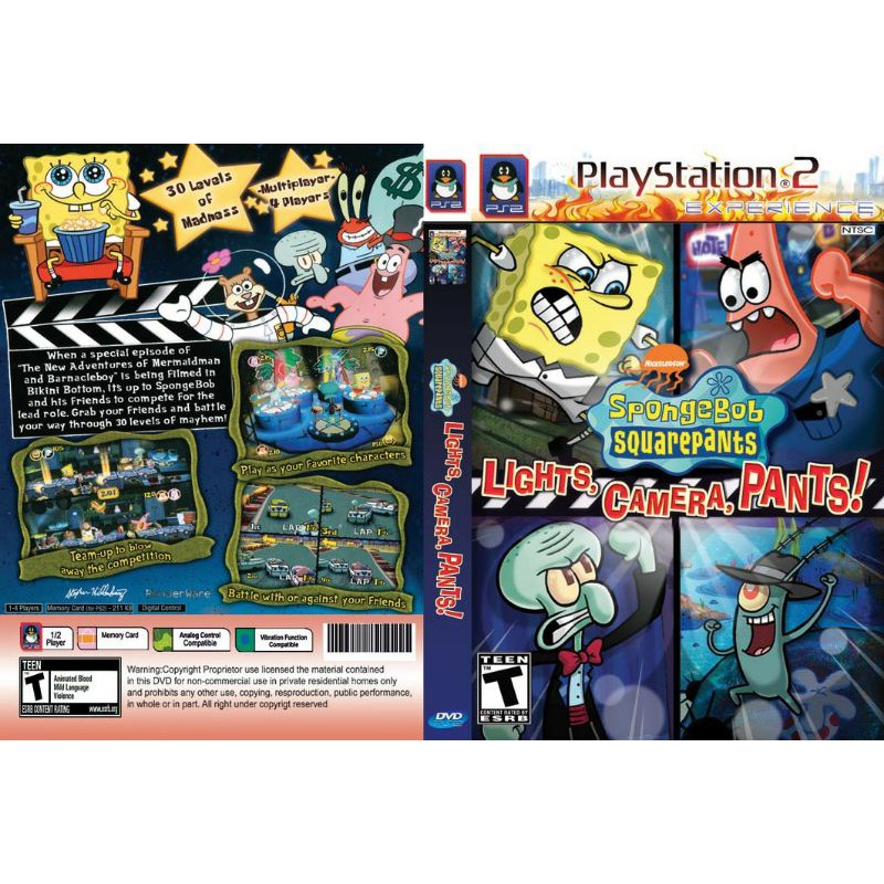 Kaset PS 2 SPONGEBOB LIGHT CAMERA