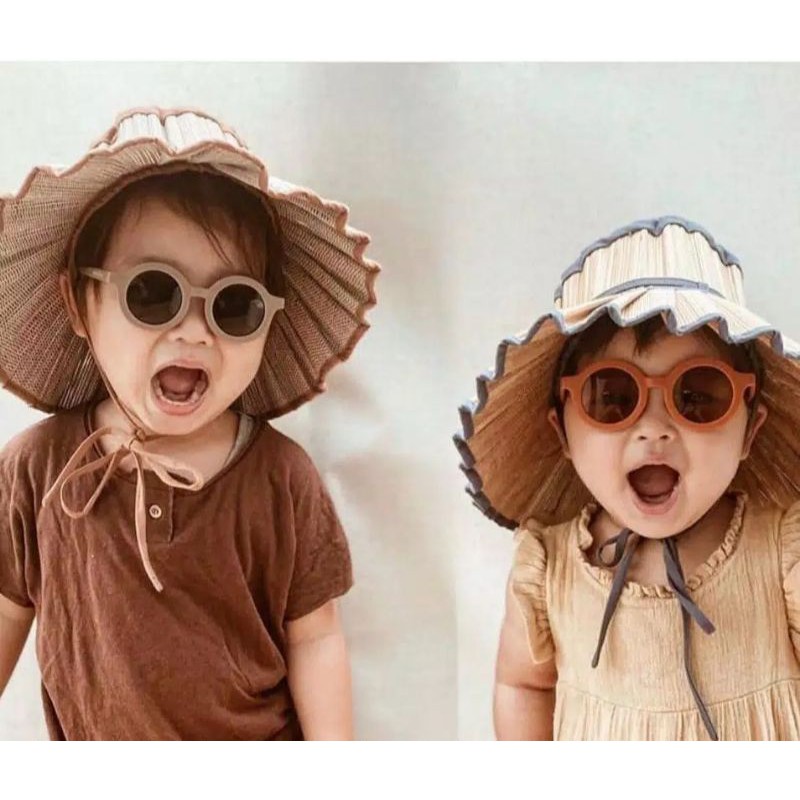 BEAR & ROUND KIDS SUNGLASSES ANTI UV 1-6 TAHUN | Kacamata Anak Perempuan Kacamata Anak Laki Laki Kacamata bulat anak Kacamata anak bear Kacamata anak retro-6