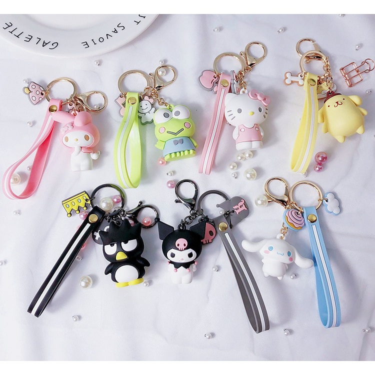 GantunganKunci Boneka Kartun Sanrio Kitty Cinnamorol Kuromi Mymelody Untuk Tas Sekolah