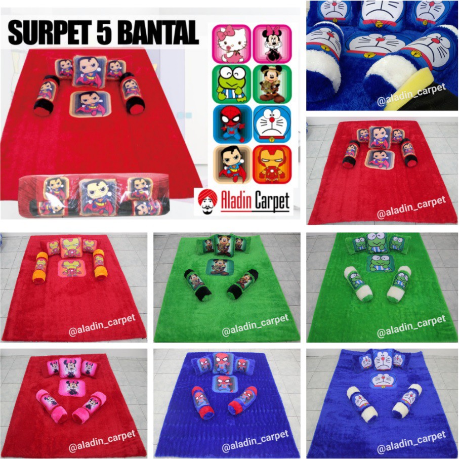 Surpet Karakter Set 5 Bantal Ukuran 190 X 140